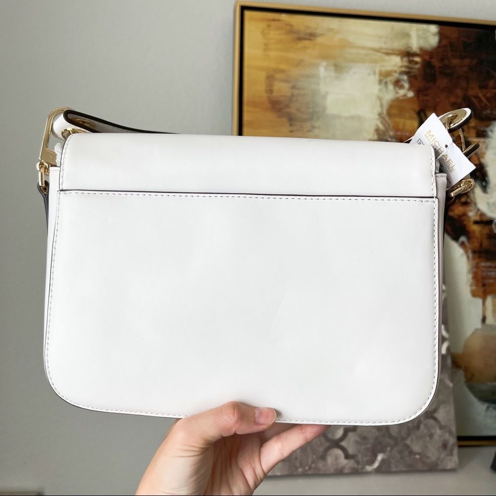 NWT Madelyn Large Convertible Two-way wear Shoulder Bag, Optic White handbag - Picture 12 of 13
